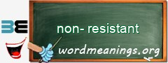 WordMeaning blackboard for non-resistant